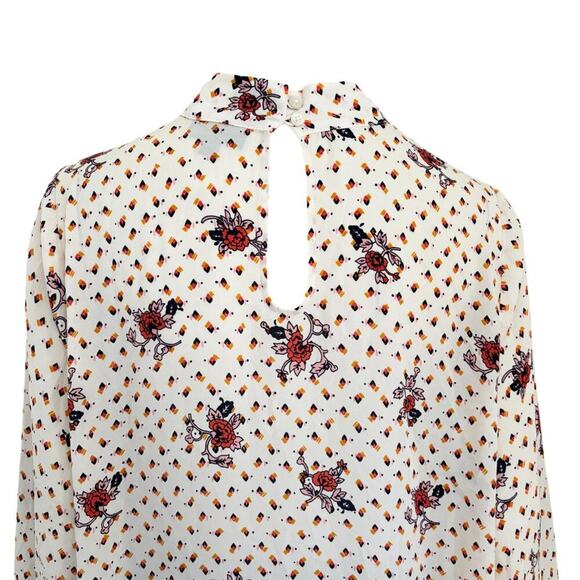 NEW MODCLOTH A Grace Of One's Own Chiffon Blouse in Ivory Print SZ 2X - Picture 7 of 12